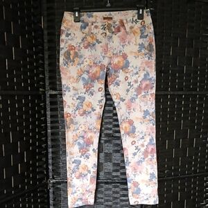 Copper Key Floral Print Pants Juniors SZ 9